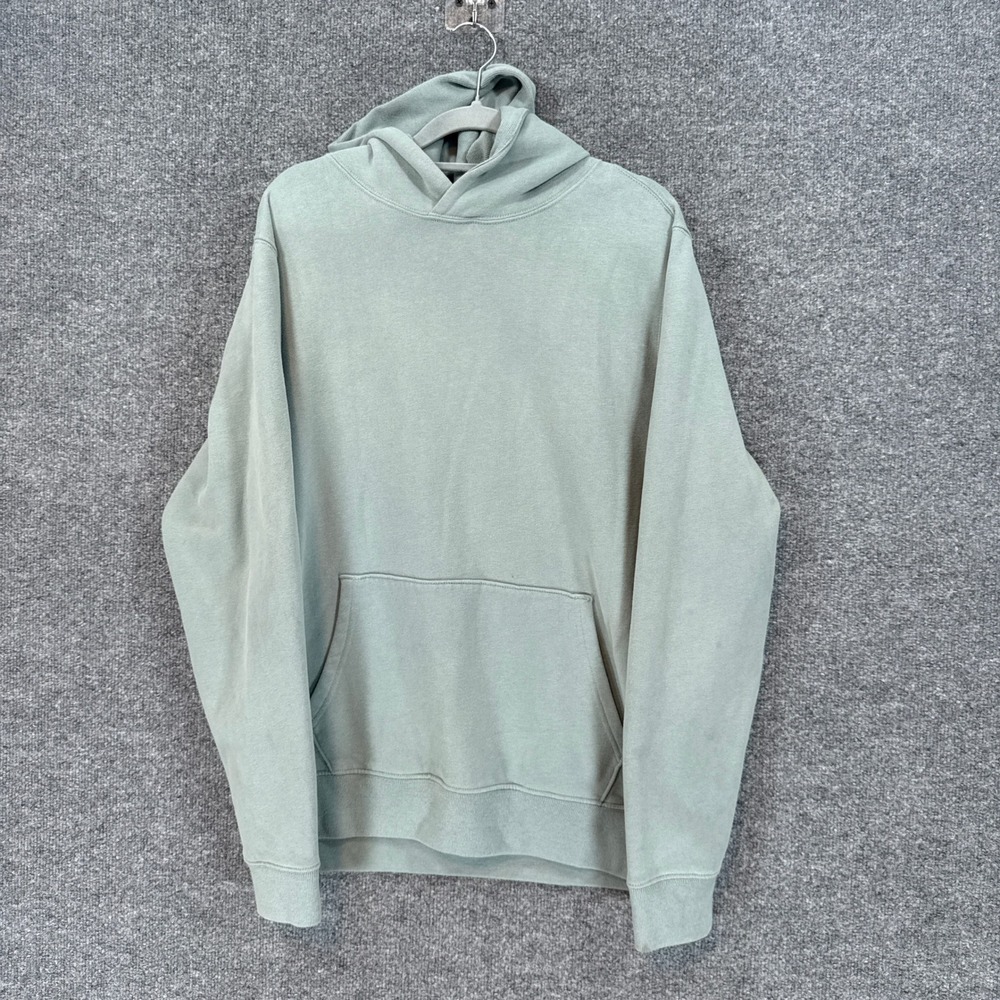 Abercrombie & Fitch Hoodie Mens Large Sage Green Soft Fleece Pullover Sweatshirt